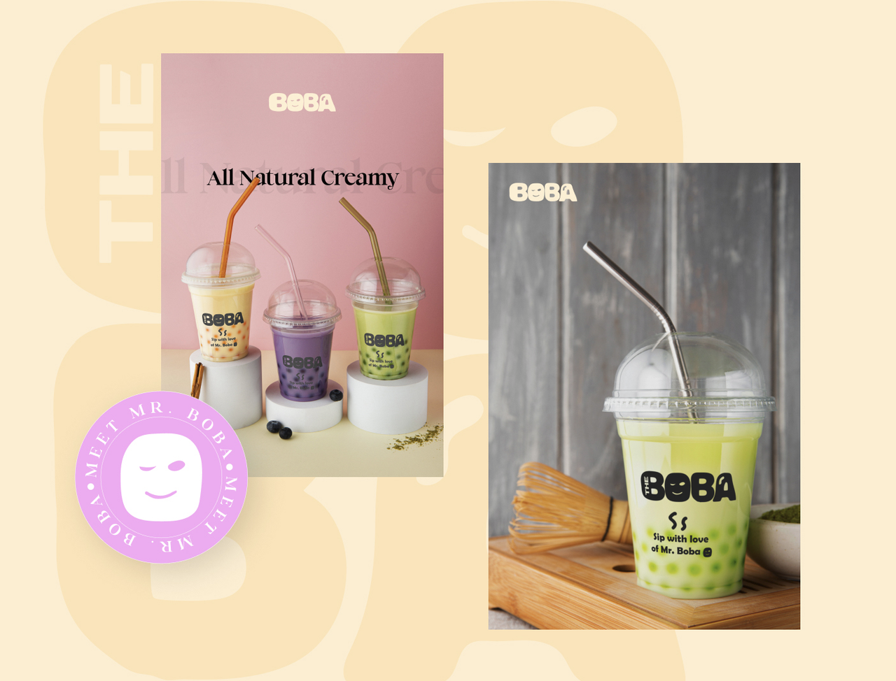 Boba branding project cover